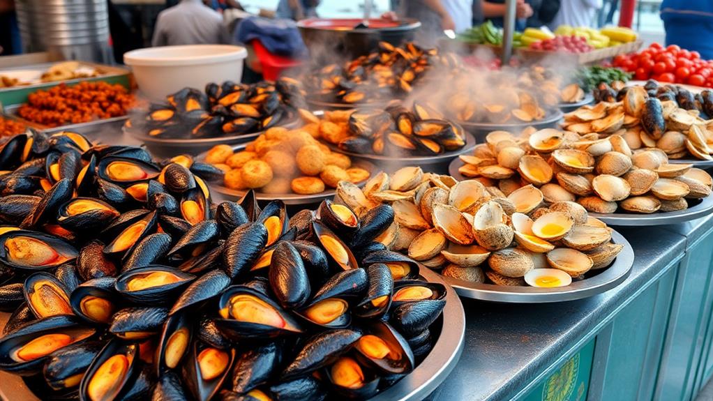 assorted grilled shellfish platter