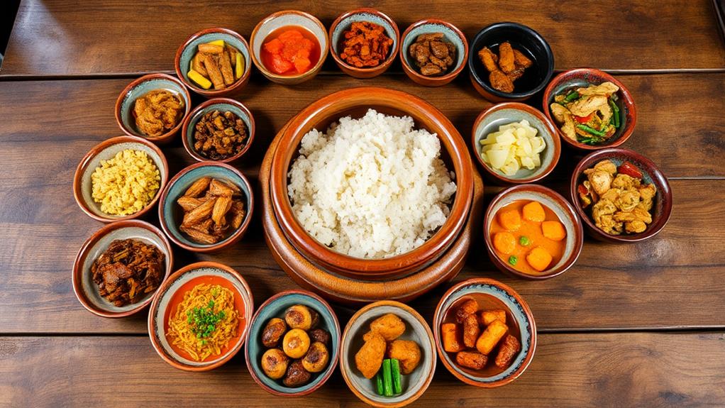 assorted korean side dishes