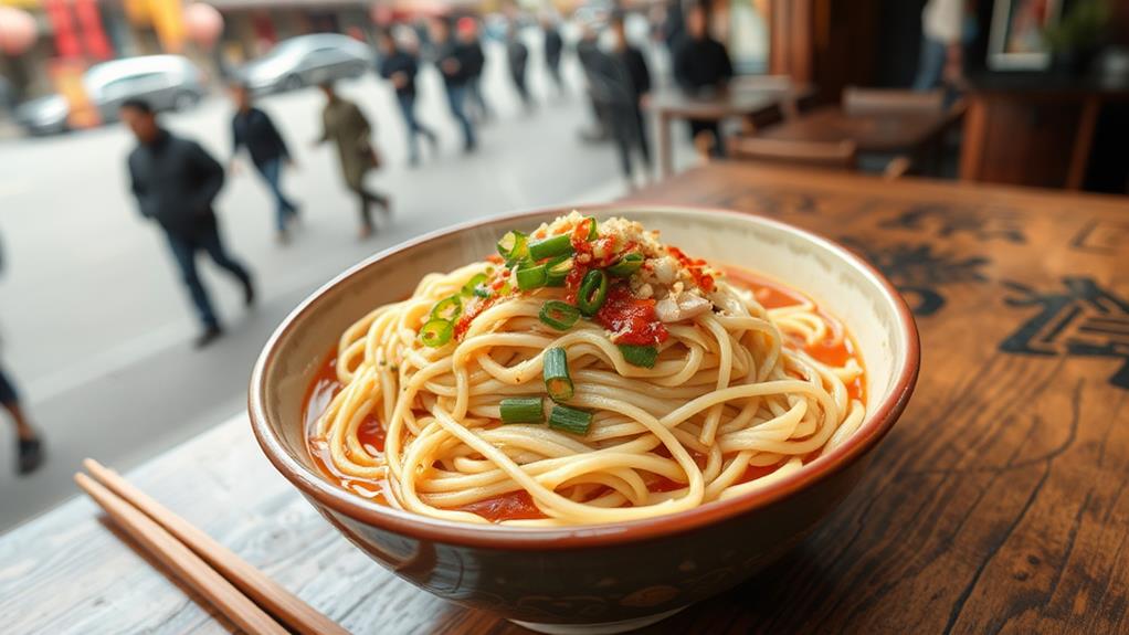 authentic xi an noodle dish