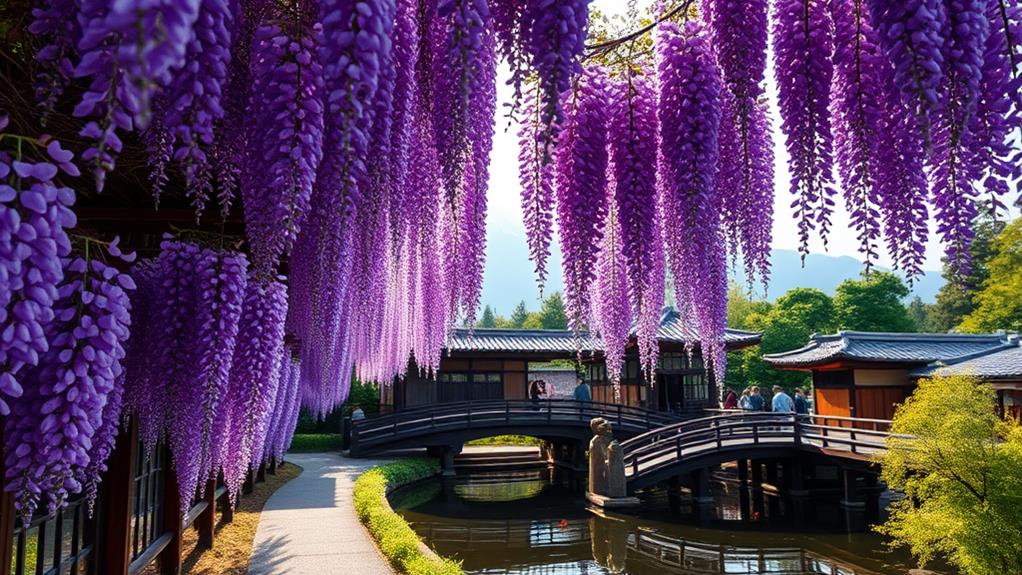 beautiful wisteria flower displays