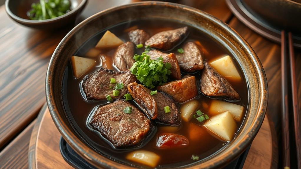 beef tongue soup dish