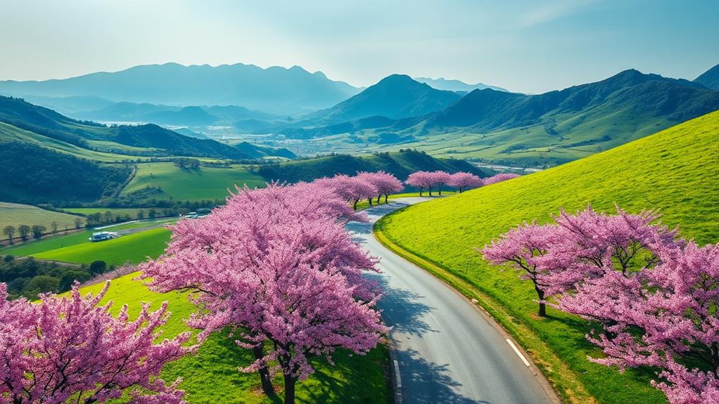 cherry blossom road jeju