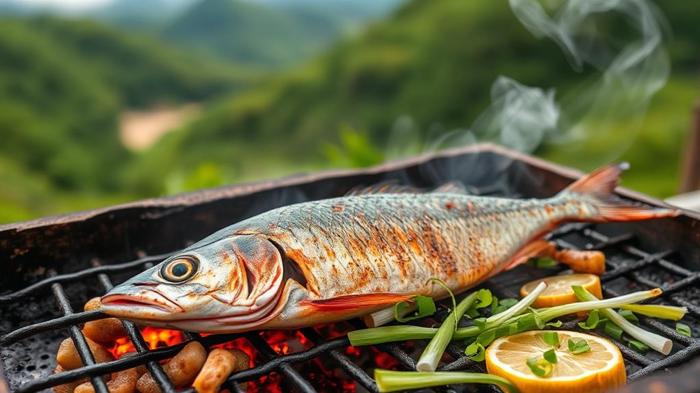 deliciously grilled mackerel dish