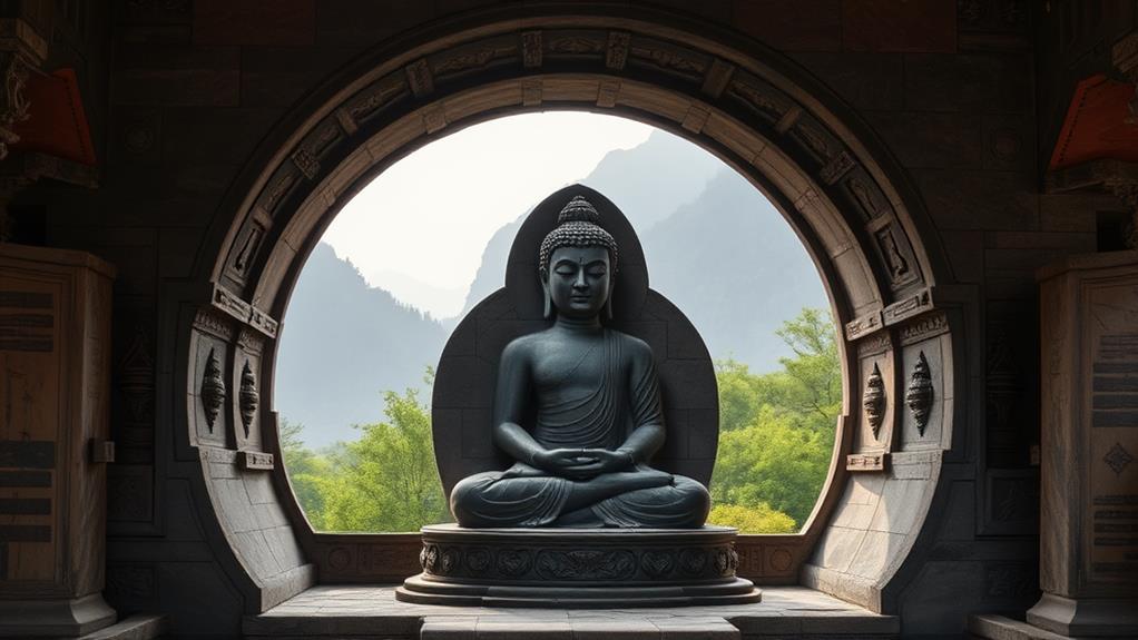 historic buddhist cave temple