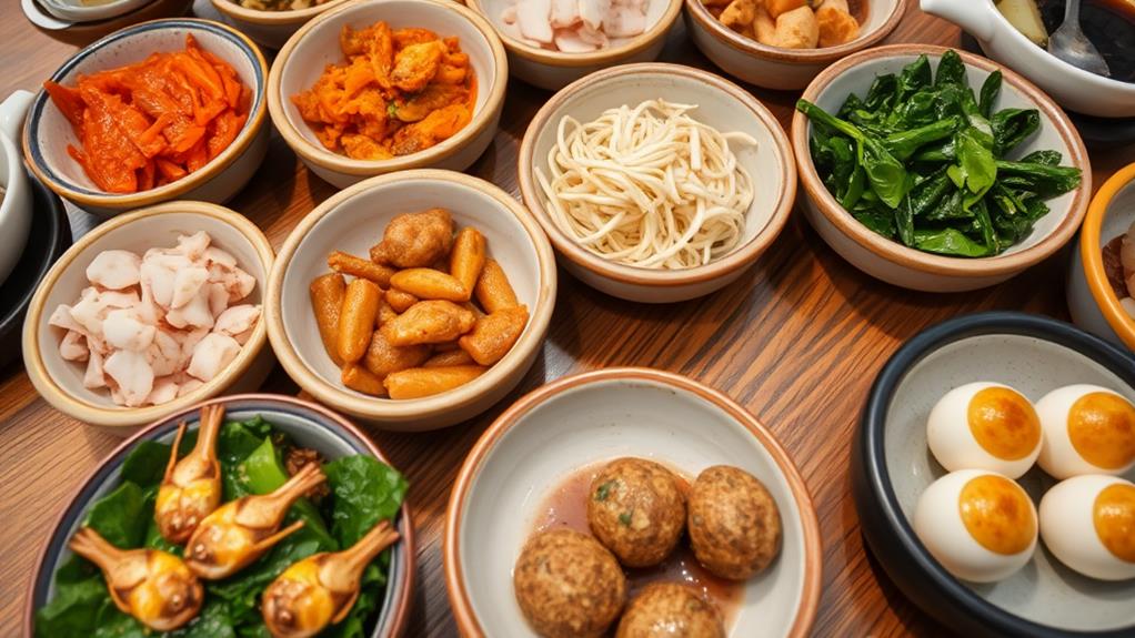 korean side dish selection