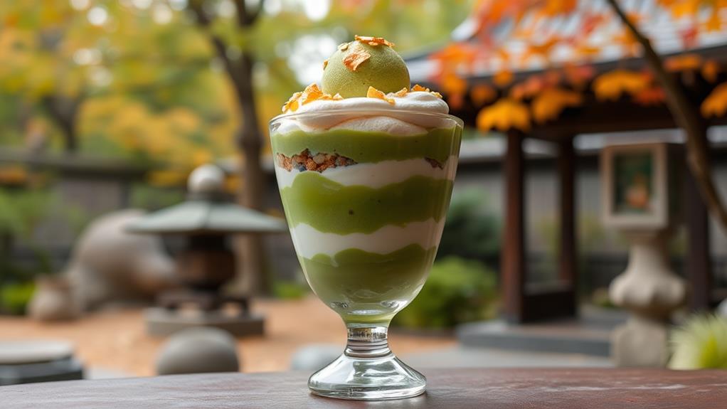 luxurious matcha dessert creation