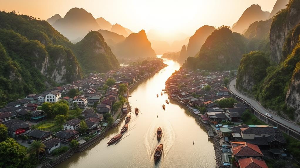 scenic landscapes in yangshuo