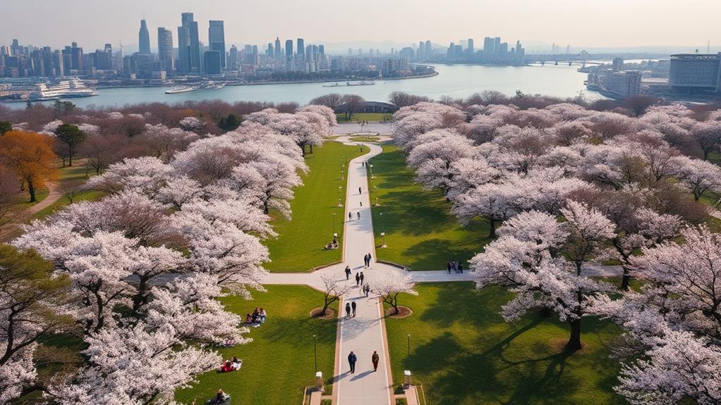 scenic urban park seoul