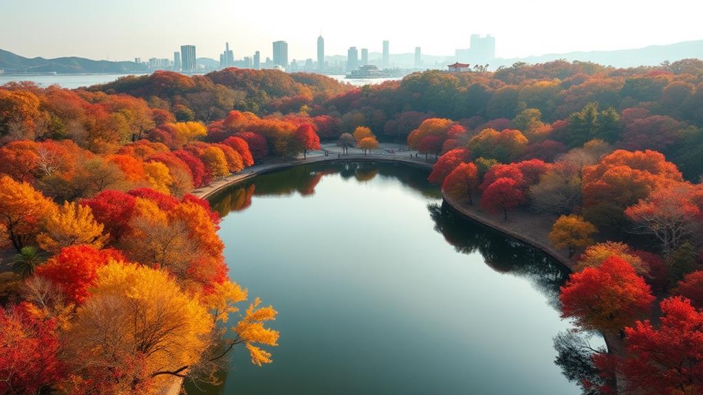 seokchon lake scenic beauty