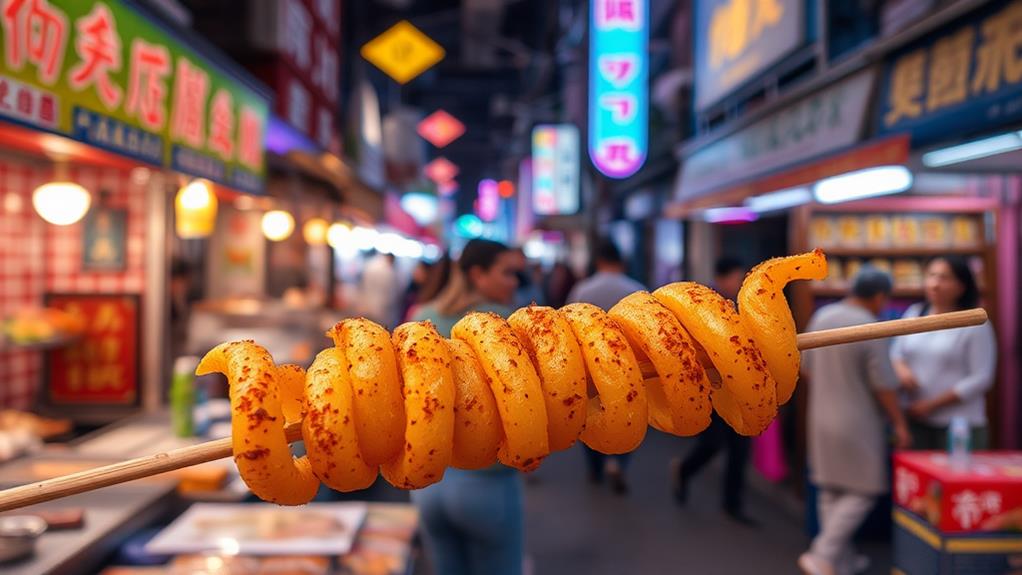 spiral cut fried potato