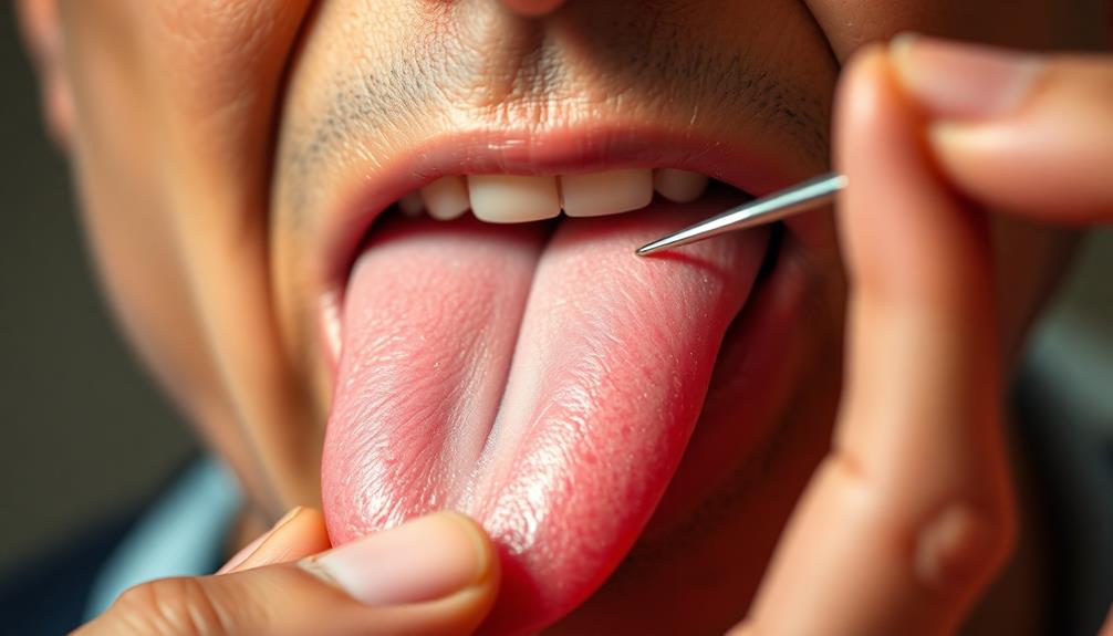 tongue examination for diagnosis