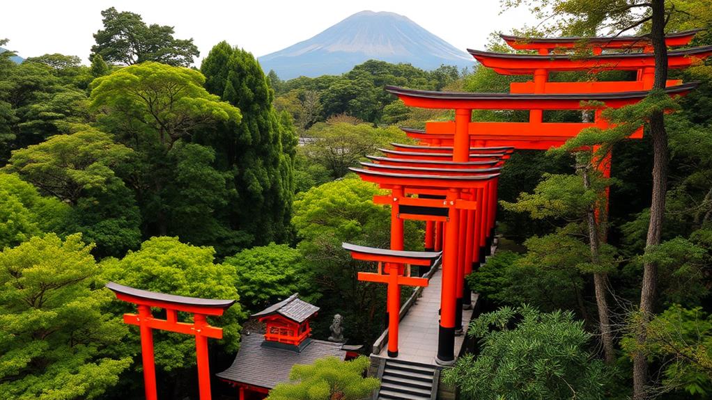 torii gates pilgrimage site