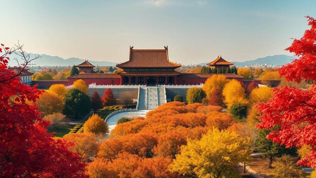 colorful leaves in chinese capital