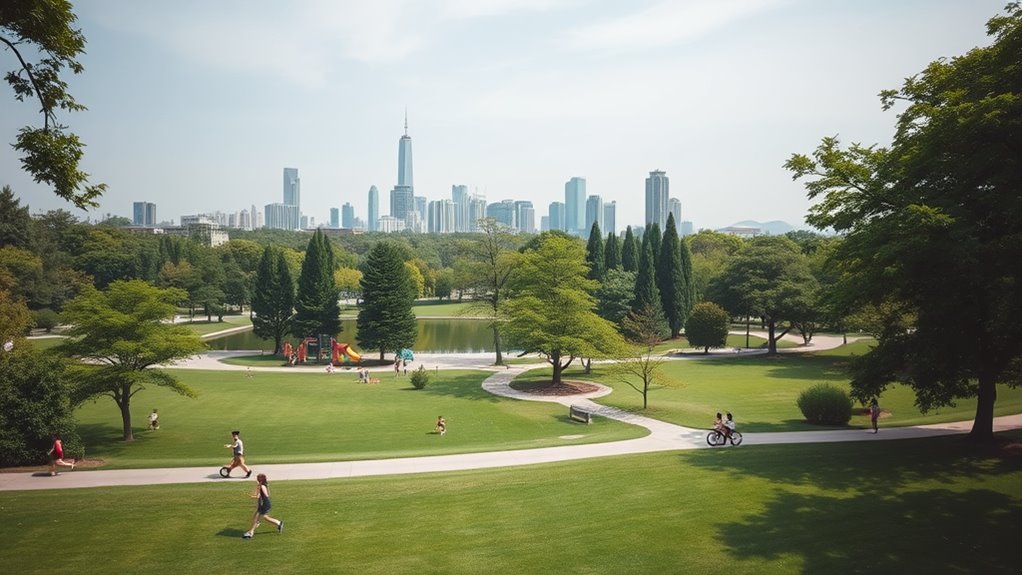 relaxation at public green spaces