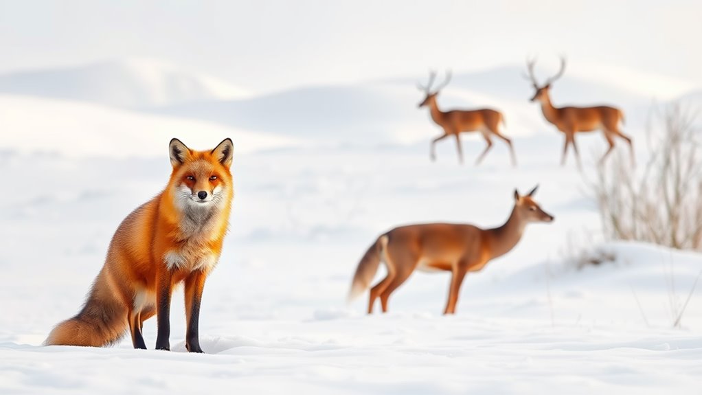 snowy landscapes captivating creatures