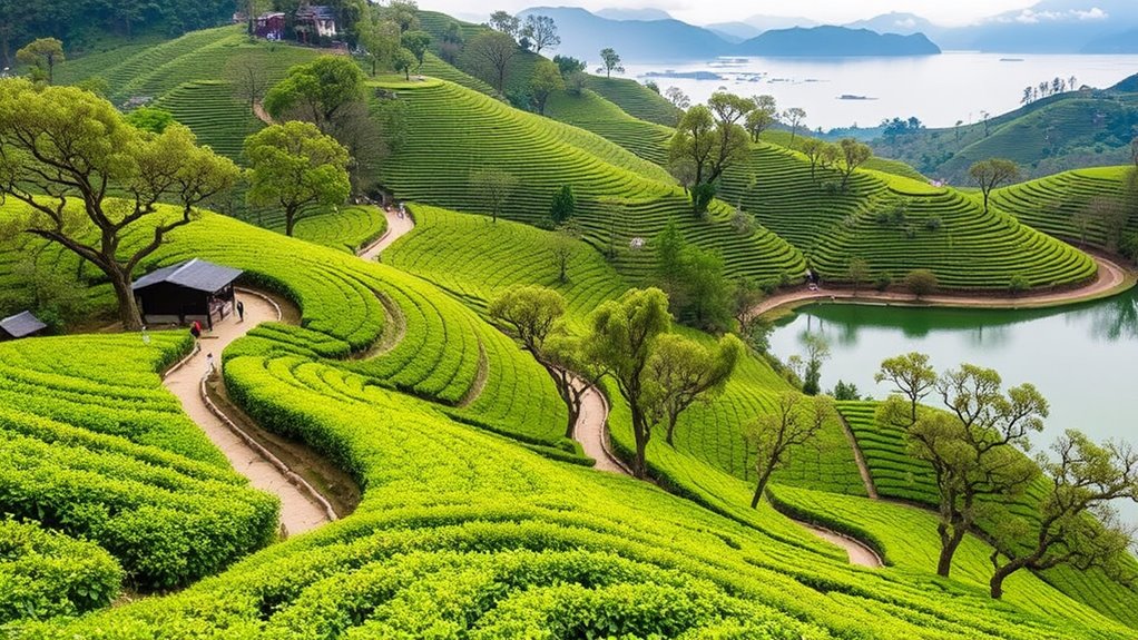 tranquil lakeside calligraphic artistic experience