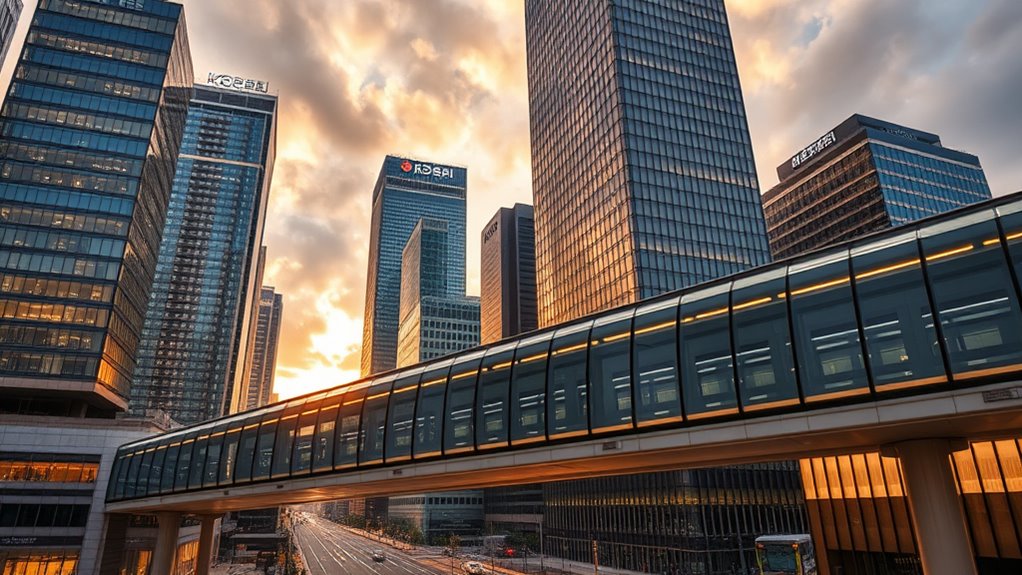 business districts and trade hubs