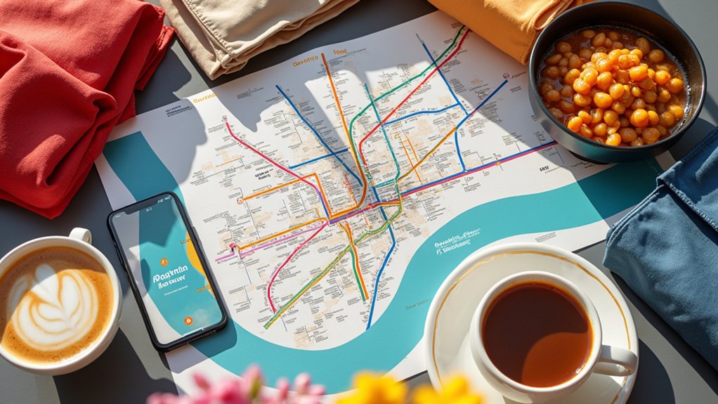 colorful metro system views