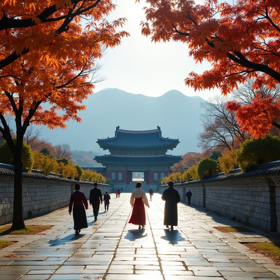 royal palaces at sunset