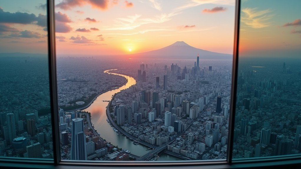 elevated views of tokyo