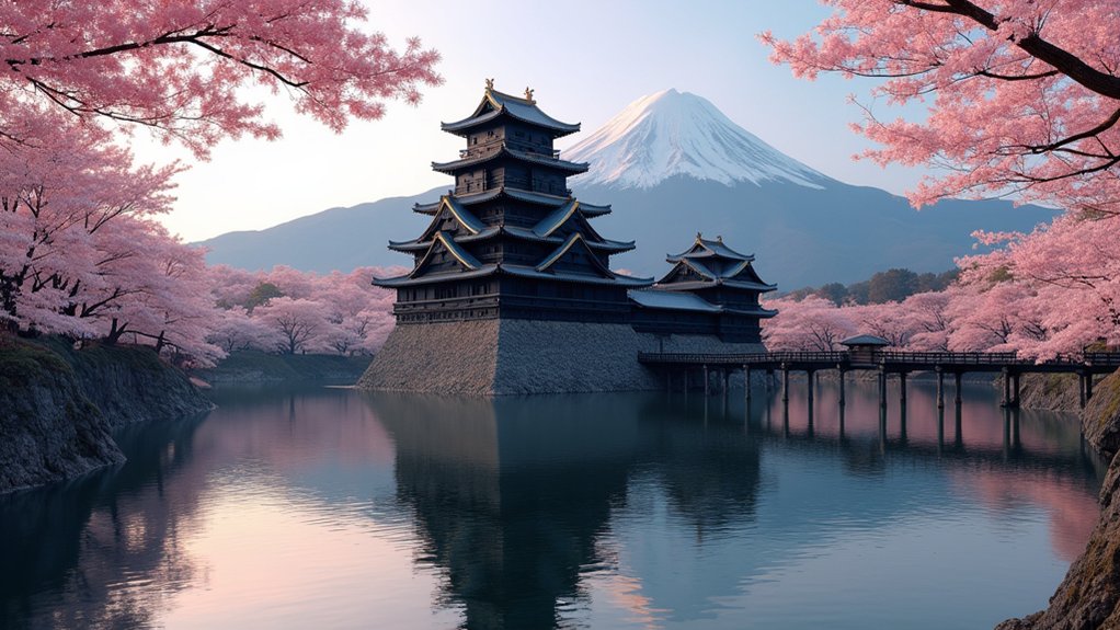 matsumoto castle and alps