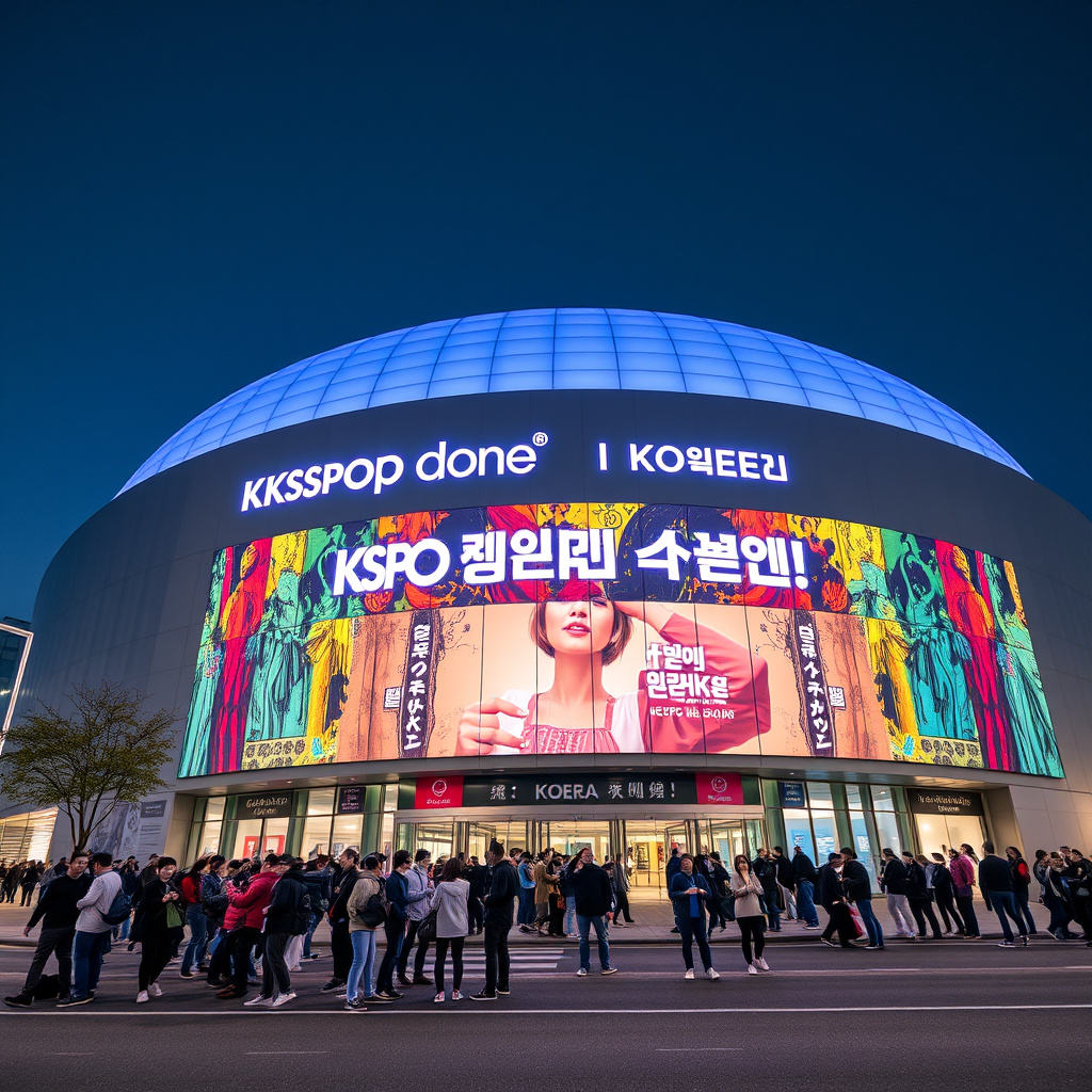 K-Pop concert venue exterior in Seoul