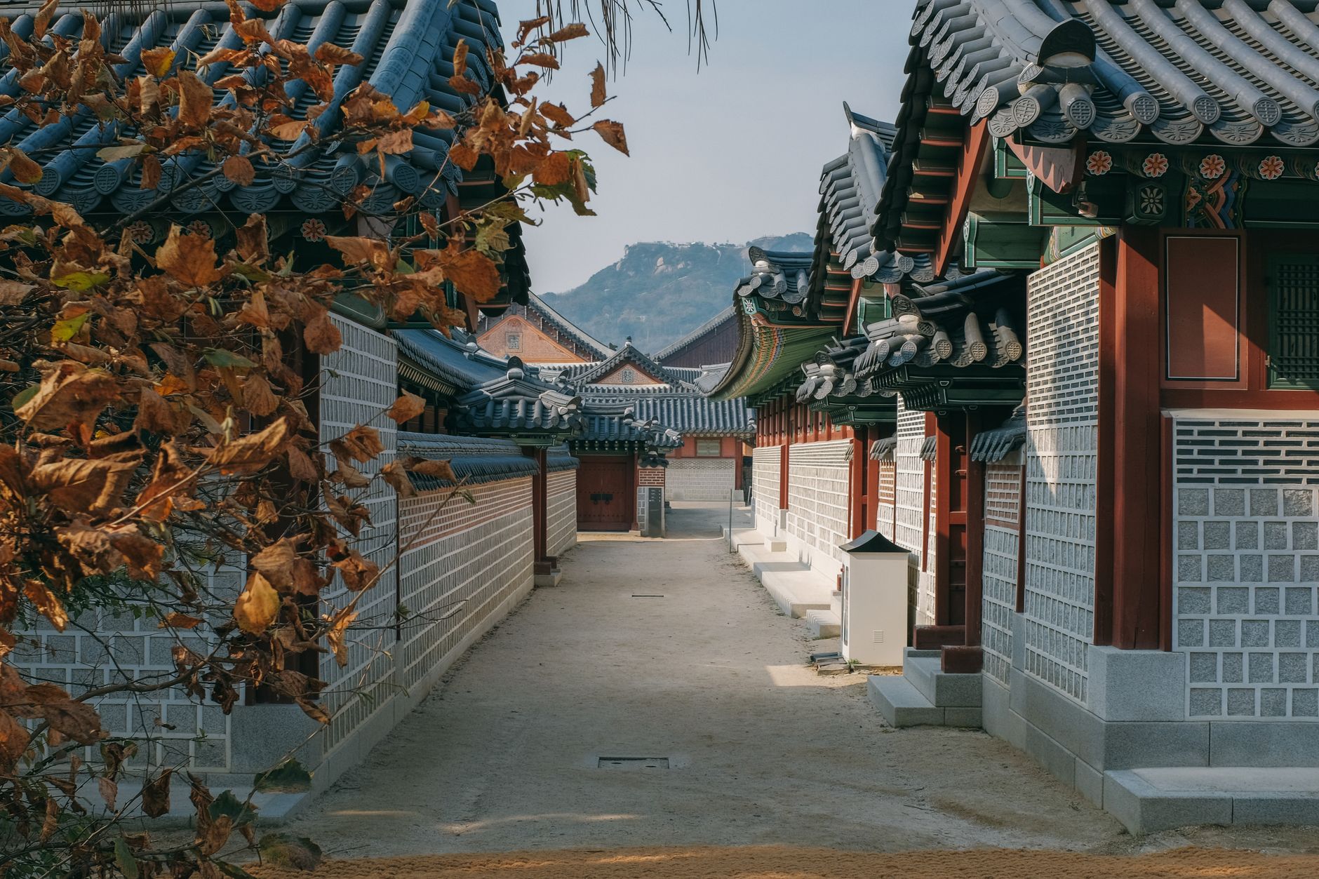 Gyeongbokgung Palace main courtyard in Seoul