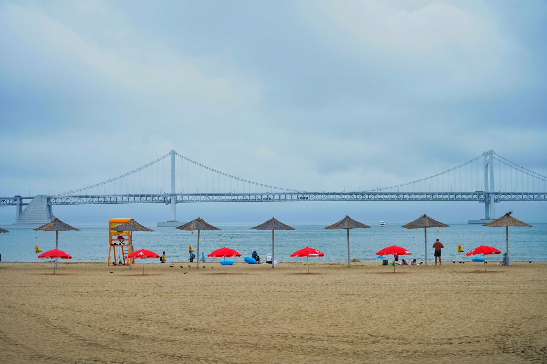 Haeundae Beach and skyline in Busan